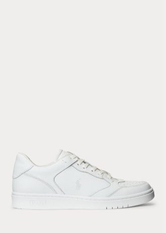 White Men’s Ralph Lauren Court Sneakers