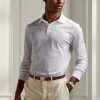 White Men’s Ralph Lauren Custom Slim Fit Pique Polo Shirts
