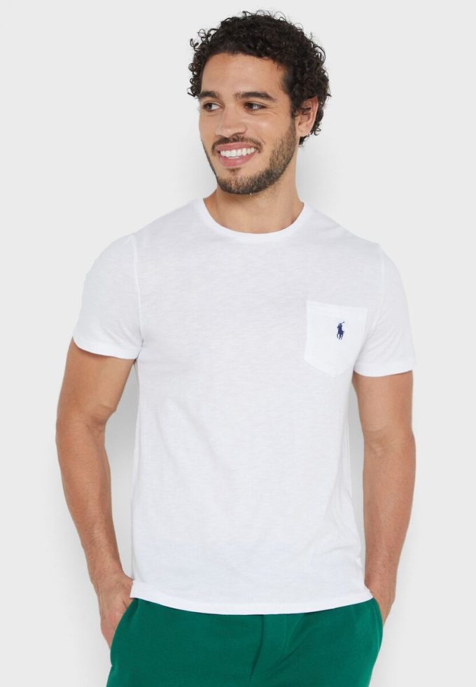 White Men’s Ralph Lauren Essential Crew Neck T Shirts