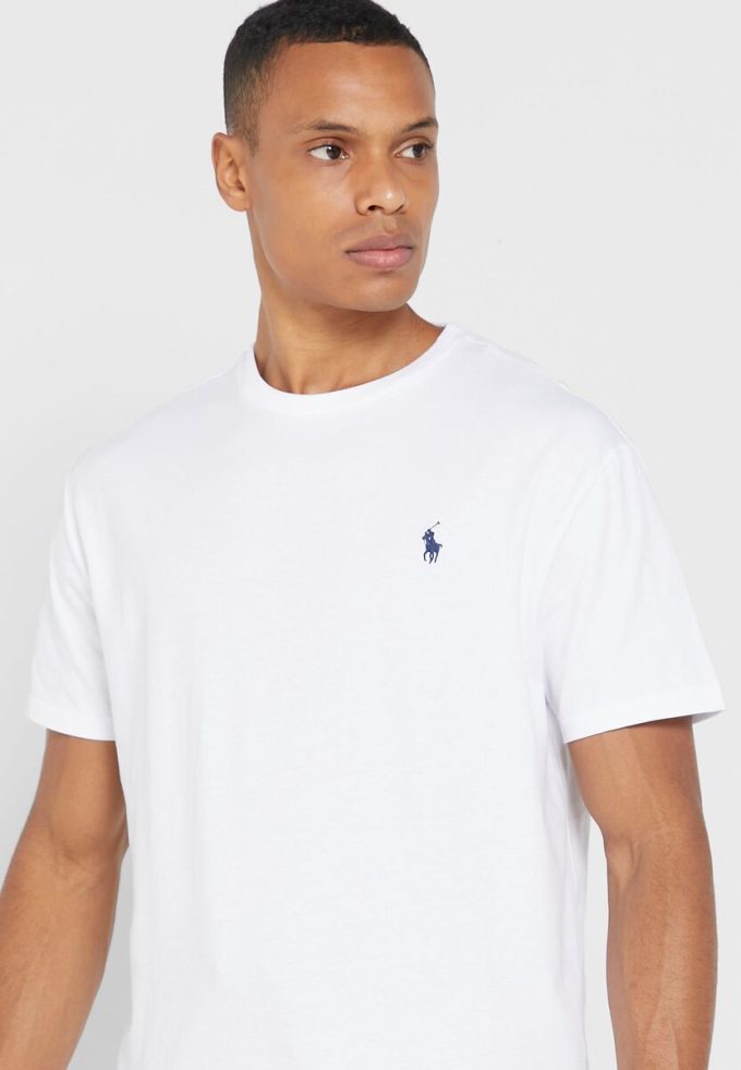 White Men’s Ralph Lauren Essential Crew Neck T Shirts