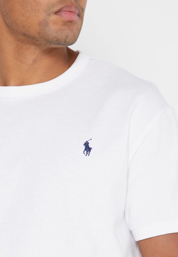 White Men’s Ralph Lauren Essential Crew Neck T Shirts
