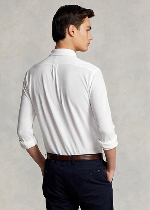 White Men’s Ralph Lauren Featherweight Mesh Shirts White Men’s Ralph Lauren Featherweight Mesh Shirts