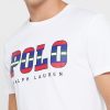 White Men’s Ralph Lauren Logo Crew Neck T Shirts