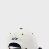 White Men’s Ralph Lauren Logo Flat Peak Hats