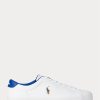 White Men’s Ralph Lauren Longwood Leather Sneakers