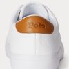 White Men’s Ralph Lauren Longwood Leather Sneakers