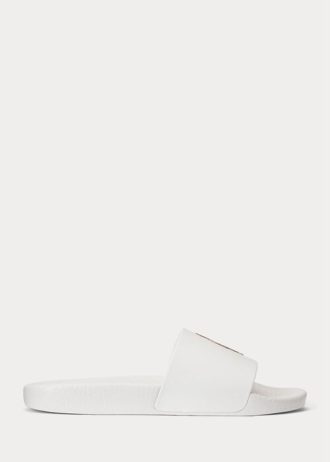 White Men’s Ralph Lauren Polo Bear Slippers