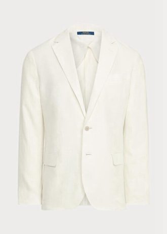 White Men’s Ralph Lauren Polo Soft Linen Suit Blazers