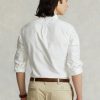 White Men’s Ralph Lauren Slim Fit Oxford  Shirts