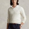 White Men’s Ralph Lauren Slim Fit Textured Cotton Jumper Sweaters White Men’s Ralph Lauren Slim Fit Textured Cotton Jumper Sweaters