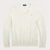 White Men’s Ralph Lauren Slim Fit Textured Cotton Jumper Sweaters White Men’s Ralph Lauren Slim Fit Textured Cotton Jumper Sweaters