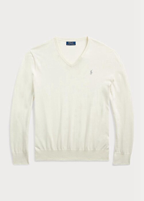 White Men’s Ralph Lauren Slim Fit Textured Cotton Jumper Sweaters White Men’s Ralph Lauren Slim Fit Textured Cotton Jumper Sweaters