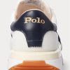 White / Navy Men’s Ralph Lauren Train 89 Suede & Oxford Sneakers