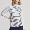 White / Navy / Pink Women’s Ralph Lauren Striped Stretch Jersey Sweatshirts White / Navy / Pink Women’s Ralph Lauren Striped Stretch Jersey Sweatshirts