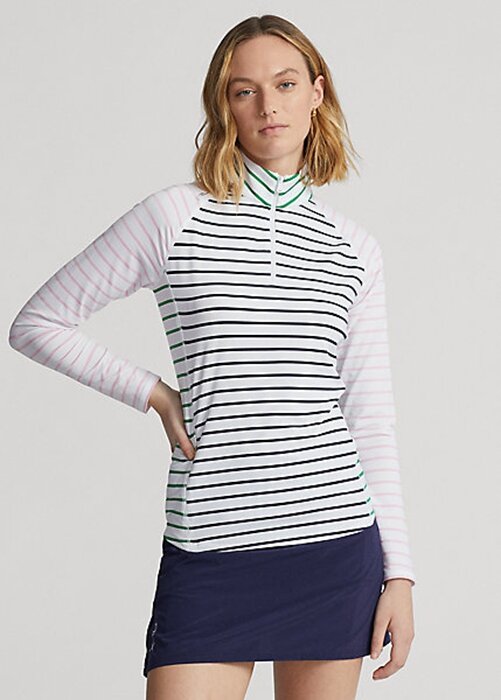 White / Navy / Pink Women’s Ralph Lauren Striped Stretch Jersey Sweatshirts White / Navy / Pink Women’s Ralph Lauren Striped Stretch Jersey Sweatshirts