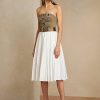 White Women’s Ralph Lauren Arnav Pleated Linen-Blend Skirts White Women’s Ralph Lauren Arnav Pleated Linen-Blend Skirts