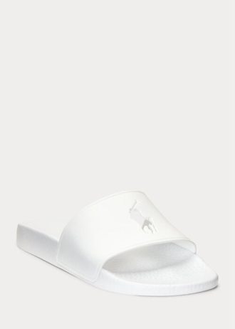 White Women’s Ralph Lauren Big Pony Sandals