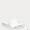 White Women’s Ralph Lauren Big Pony Slippers
