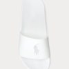 White Women’s Ralph Lauren Big Pony Slippers
