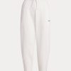 White Women’s Ralph Lauren Cotton-Blend-Fleece Carrot Sweatpants White Women’s Ralph Lauren Cotton-Blend-Fleece Carrot Sweatpants