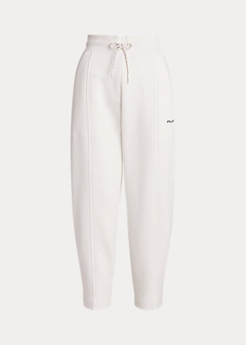 White Women’s Ralph Lauren Cotton-Blend-Fleece Carrot Sweatpants White Women’s Ralph Lauren Cotton-Blend-Fleece Carrot Sweatpants