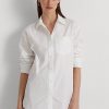 White Women’s Ralph Lauren Cotton Broadcloth Shirts White Women’s Ralph Lauren Cotton Broadcloth Shirts