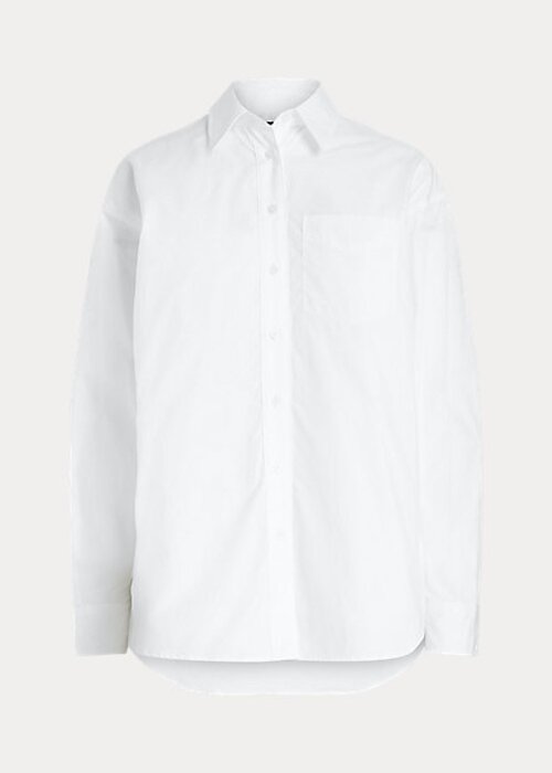 White Women’s Ralph Lauren Cotton Broadcloth Shirts White Women’s Ralph Lauren Cotton Broadcloth Shirts