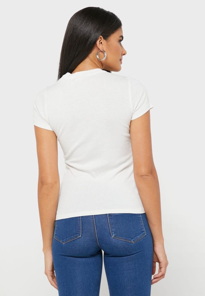 White Women’s Ralph Lauren Crew Neck Graphic T Shirts