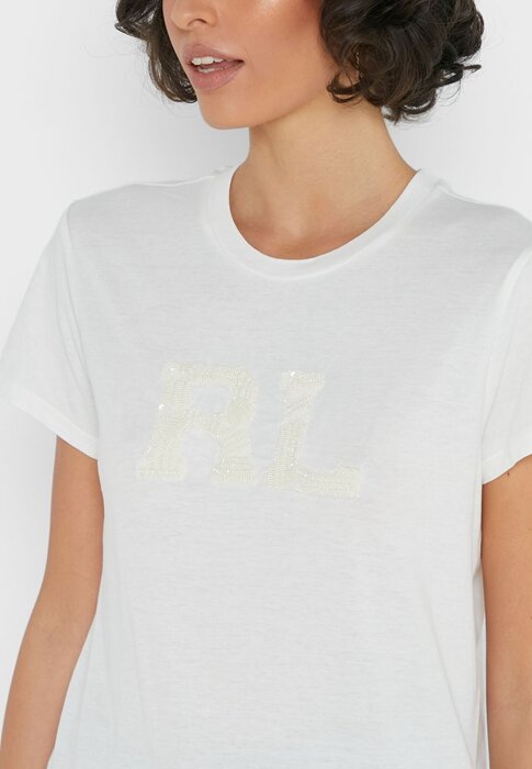 White Women’s Ralph Lauren Crew Neck Graphic T Shirts White Women’s Ralph Lauren Crew Neck Graphic T Shirts