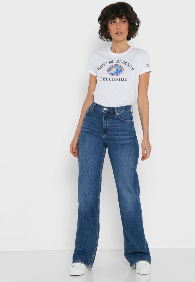 White Women’s Ralph Lauren Crew Neck Graphic T Shirts