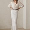 White Women’s Ralph Lauren Fontanna Embellished Maxi Skirts White Women’s Ralph Lauren Fontanna Embellished Maxi Skirts
