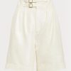 White Women’s Ralph Lauren Francine Mulberry Silk  Shorts