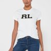 White Women’s Ralph Lauren Graphic Crew Neck T Shirts White Women’s Ralph Lauren Graphic Crew Neck T Shirts