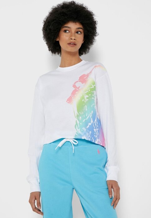 White Women’s Ralph Lauren Graphic T Shirts White Women’s Ralph Lauren Graphic T Shirts