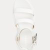 White Women’s Ralph Lauren Kayleen Nappa Leather Sandals White Women’s Ralph Lauren Kayleen Nappa Leather Sandals