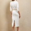 White Women’s Ralph Lauren Knowles Silk Shantung Day Dress White Women’s Ralph Lauren Knowles Silk Shantung Day Dress