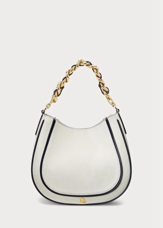White Women’s Ralph Lauren Leather Small Charli  Shoulder Bags