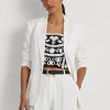 White Women’s Ralph Lauren Linen-Blend Twill Blazers