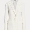 White Women’s Ralph Lauren Linen-Blend Twill Blazers