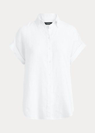 White Women’s Ralph Lauren Linen Dolman-Sleeve Shirts