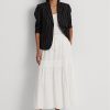 White Women’s Ralph Lauren Linen Tiered Maxiskirt Skirts White Women’s Ralph Lauren Linen Tiered Maxiskirt Skirts