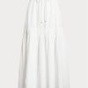 White Women’s Ralph Lauren Linen Tiered Maxiskirt Skirts White Women’s Ralph Lauren Linen Tiered Maxiskirt Skirts