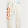 White Women’s Ralph Lauren Logo & Wave Graphic Tracksuit Pants