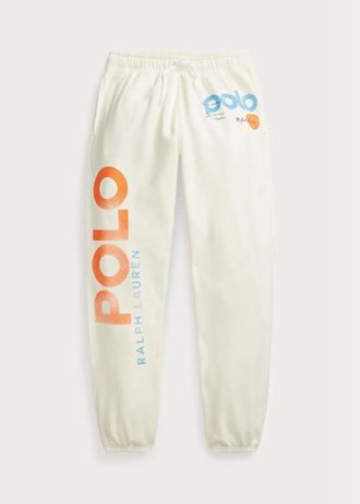 White Women’s Ralph Lauren Logo & Wave Graphic Tracksuit Pants