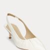 White Women’s Ralph Lauren Lolah Nappa Leather Slingback Heels White Women’s Ralph Lauren Lolah Nappa Leather Slingback Heels