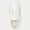 White Women’s Ralph Lauren Reaghan Leather & Suede Sneakers
