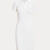 White Women’s Ralph Lauren Skinny Fit Cable Cotton Dress
