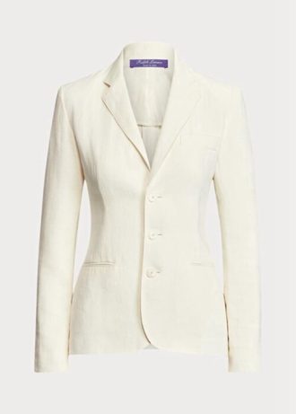 White Women’s Ralph Lauren Skye Linen Canvas  Blazers