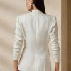 White Women’s Ralph Lauren Skye Linen Canvas  Blazers