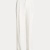 White Women’s Ralph Lauren Straight-Leg Satin Pants White Women’s Ralph Lauren Straight-Leg Satin Pants